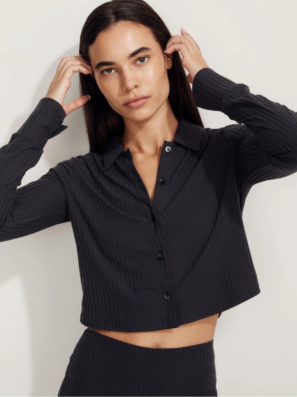 Madewell MWL Brushed Rib Cropped Cardigan Sweater